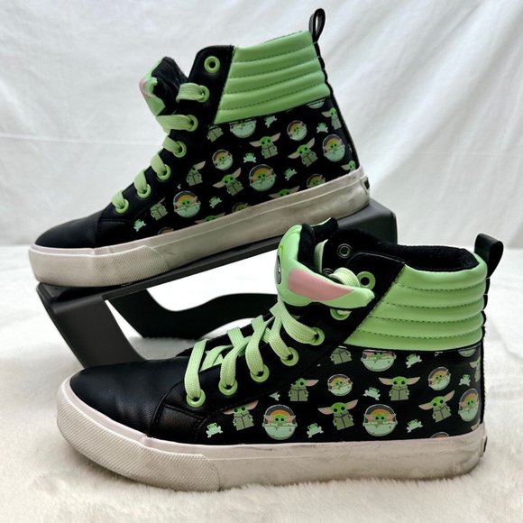 Ground Up Star Wars Mandalorian Grogu High Top Sneakers Unisex 5 - Picture 2 of 8